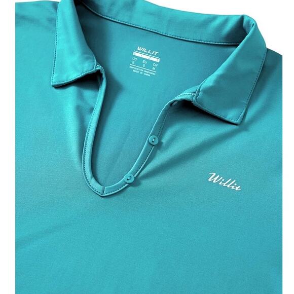 NWT ~ WILLIT Blue Quick Dry UPF 50 Sun Protection Activewear Top ~ Women's SMALL - Picture 5 of 11